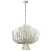 подвесная декоративная люстра из фактурного гипса с радиальной структурой