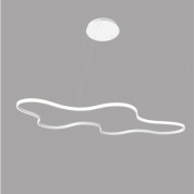 подвесной светодиодный светильник с фигурным контуром и белым матовым покрытием