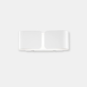 настенный светильник белого цвета с двойным потоком света вверх-вниз