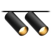 магнитный трековый светильник с двумя цилиндрическими модулями и направленным освещением