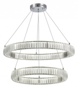 подвесной светильник многокольцевой серебристый