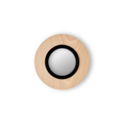 настенный светильник кольцевой формы светлого дерева