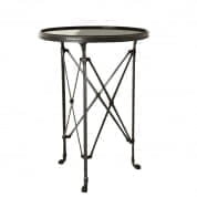 109241 Side Table St Etienne gunmetal bronze Ø52 SIDE TABLES Eichholtz