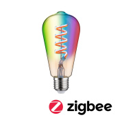 декоративная LED-лампа формы «корн» RGBW+ с прозрачной колбой