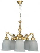 Classic Down Facing 5 Light Brass Chandelier люстра FOS Lighting L56-PLCrack-CH5