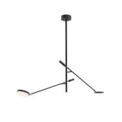 потолочный светильник с асимметричной металлической штангой черного цвета