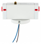 переходник для однофазного трека белого цвета с круглым основанием