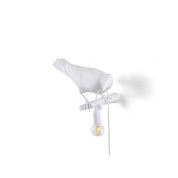 настенный светильник в виде белой птицы с патроном для лампы