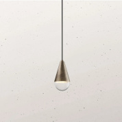 настенный светильник в форме капли из полированного металла