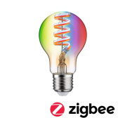 декоративная LED-лампа формы «груша» RGBW+ с прозрачной колбой