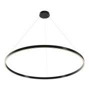 подвесной светильник черного цвета с гладким кольцом и мягким свечением