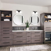 Marette 13.5 " 2 Light Vanity Light with Satin Etched Cased Opal Glass Black настенный светильник 55001BK Kichler