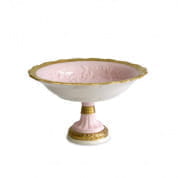 Taormina pink & gold small footed bowl чаша, Villari