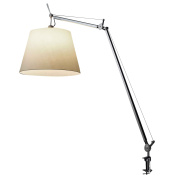 лампа на прищепке с поворотной штангой и абажуром конусной формы