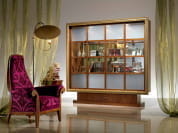 QUADRO Книжный шкаф / шкаф-витрина из массива дерева Carpanelli