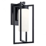 Drega 19" 1 LED Wall Light with Satin Etched Glass Black уличный настенный светильник 59071BKLED Kichler