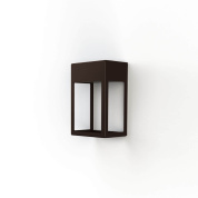 уличный настенный светильник прямоугольной формы коричневого оттенка