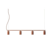 962144 Donna Pholc Подвесной светильник линейный на 5 плафонов розовый