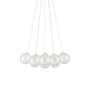 дизайнерская люстра с 14 белыми плафонами