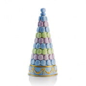Chantilly macaron pyramid scented candle - turquoise & gold ароматическая свеча, Villari