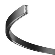 изогнутый шинопровод черного цвета для трековой системы Flarity