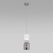 одноламповый подвесной светильник с прозрачным стеклянным цилиндрическим плафоном