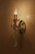 Swarovski Elements Wave Candelabra Wall Sconce бра FOS Lighting Lehar-Swarovski-Candle-WL1