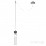 Kolarz Raggio 6009.30151 подвесной светильник сусальное серебро ø6.5cm высота 28cm макс. высота 300cm 1 лампа e14
