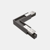 трековый светильник с двумя источниками света в черном корпусе