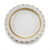 Queen elizabeth white & gold lay plate тарелка, Villari