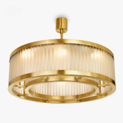 CL120-SM-120 Bella Figura Burlington Gardens компактная потолочная люстра с кольцевым корпусом и стеклянным плафоном в золотистой отделке