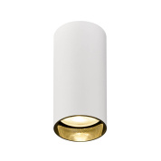 потолочный светильник цилиндрической формы бело-золотого цвета