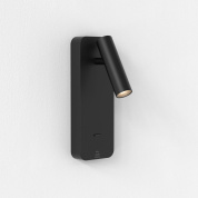 настенный светильник с USB A+C портами для чтения матовый чёрный