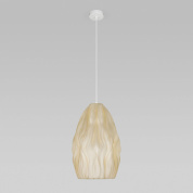 подвесной светильник с вытянутым стеклянным плафоном органической формы