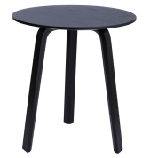 журнальный столик из дуба с круглой столешницей на трех ножках