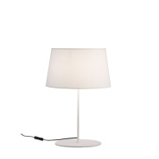 настольная лампа с тканевым абажуром, белый корпус, IP20