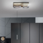 PETRA-S3ECOT Icone Petra SOSPENSIONE 41+13W 3000K ECRU'- OTTONE SATINATO Одинарный подвес