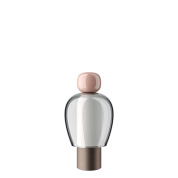 прикорневой светильник с корпусом розового цвета