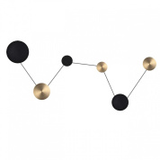 накладной потолочный светильник с двумя точками света на металлических шарнирах