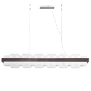 подвесная люстра с лепестками из прозрачного стекла