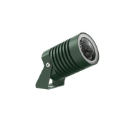 уличный спот на штыре зелёный с цилиндрическим плафоном