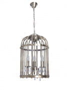 Antique Finished 3 Light Birdcage Hanging Light With Crystals подвесной светильник FOS Lighting BirdCage-M-HL3