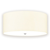 Потолочный светильник Fletcher Flush Elstead DL-FLETCHER22-5LT-IV-PC полированный хром и абажур цвета слоновой кости