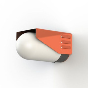 настенный уличный светильник с асимметричным плафоном медного цвета