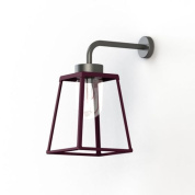 настенное бра с каркасным плафоном бордового цвета