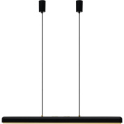 подвесной светильник с вытянутым корпусом чёрного цвета