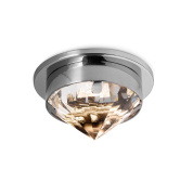 накладной потолочный светильник с гранёным хрустальным плафоном