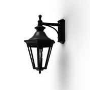 настенное бра чёрного цвета с прозрачным плафоном