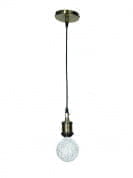 Edison Hanging With Red Led Fairy Globe E27 Bulb подвесной светильник FOS Lighting EdisonAntq-Filament-FairyRed-RO-LED-HL1