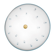 потолочный светильник с хрустальным плафоном круглой формы